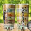 Camellia Personalized I Am The Storm Stainless Steel Tumbler-Double-Walled Insulation Travel Cup With Lid Gift For Girl