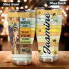 Camellia Personalized I Am The Storm Stainless Steel Tumbler-Double-Walled Insulation Travel Cup With Lid Gift For Girl