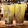 Camellia Personalized Butterfly Faith Hope Love Cross Stainless Steel Tumbler - Double-Walled Insulation Vacumm Flask - For Thanksgiving, Memorial Day, Christians, Christmas Gift
