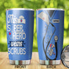 Camellia Personalized Nurse Hero Stainless Steel Tumbler - Double-Walled Insulation Vacumm Flask - Gift For Nurse, Christmas Gift, International Nurses Day