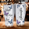 Camellia Personalized Butterfly Faith Hope Love Jewelry Style Stainless Steel Tumbler - Double-Walled Insulation Vacumm Flask - For Thanksgiving, Memorial Day, Christians, Christmas Gift
