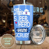 Camellia Personalized Nurse Hero Stainless Steel Tumbler - Double-Walled Insulation Vacumm Flask - Gift For Nurse, Christmas Gift, International Nurses Day
