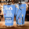 Camellia Personalized Nurse Hero Stainless Steel Tumbler - Double-Walled Insulation Vacumm Flask - Gift For Nurse, Christmas Gift, International Nurses Day