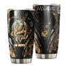 Camellia Persionalized 3D Deer A Country Girl Can Survive Stainless Steel Tumbler - Customized Double - Walled Insulation Travel Thermal Cup With Lid
