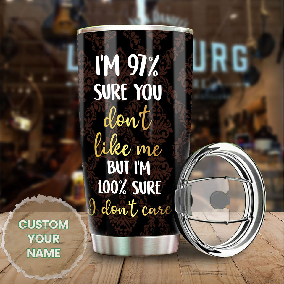 Camellia Personalized Black Women Stainless Steel Tumbler - Double-Walled Insulation Vacumm Flask - Gift For Black Queen, International Women's Day, Hippie Girls 18
