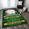 Personalized Poker Room Rug 06254 - General soft non-slip area rug for living room & home decor