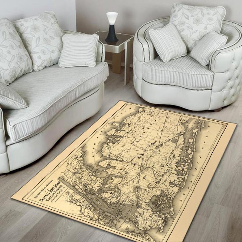 Centralrr Rug Central Railroad Map 04816 - low-pile machine washable decorative area rug floor preview