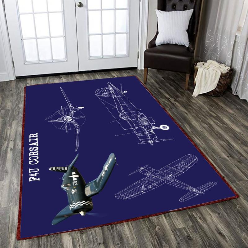 Corsair Rug F4u Corsair 04764 - General soft non-slip area rug for living room & home decor