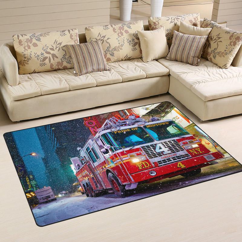 Firefighter Rug Firetruck Ny 05013