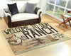 Welcome to Our Ranch Rug 06445 - durable non-skid rubber backing and vibrant print detail