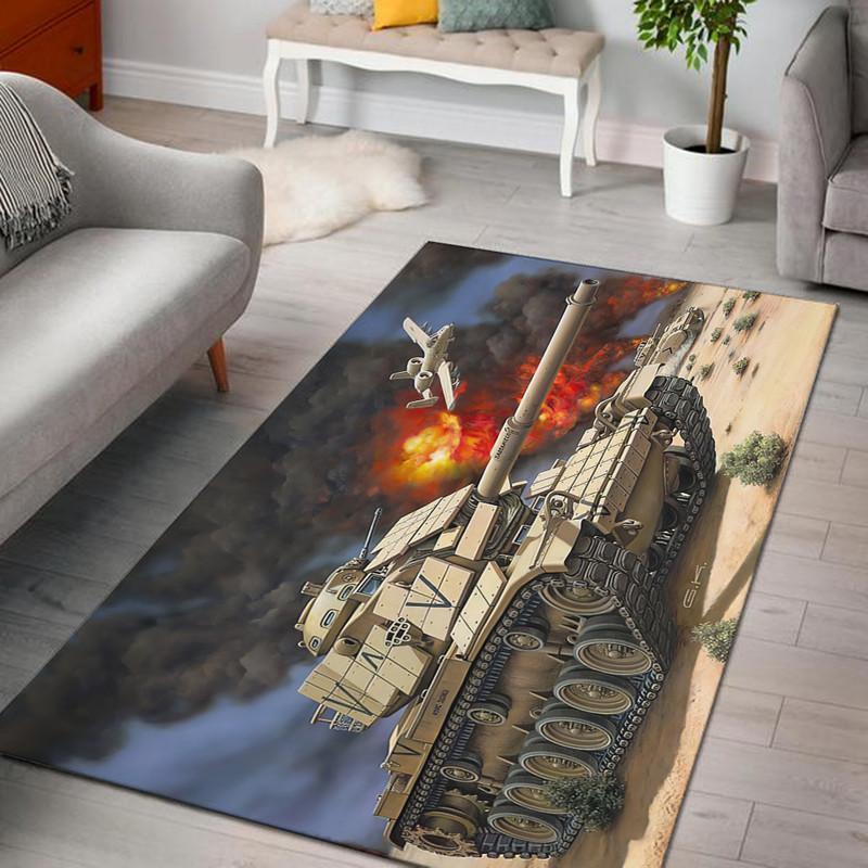 Patton Rug M60a1 Patton Tank 05010 - General soft non-slip area rug for living room & home decor