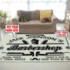 Personalized Barber Shop Rug 06414 - low-pile machine washable decorative area rug floor preview
