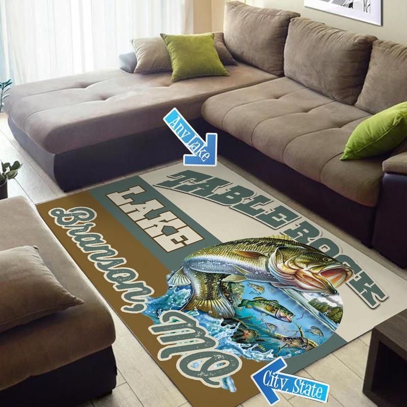 Personalize Fishing Rug 05222 - Fishing soft non-slip area rug for living room & home decor