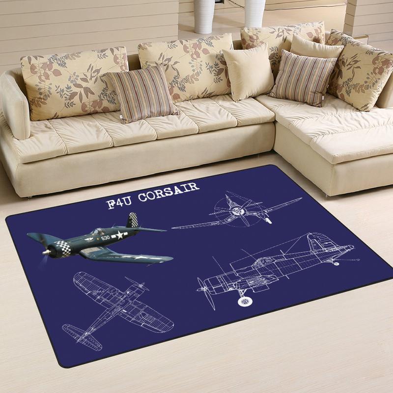 Corsair Rug F4u Corsair 04764 - low-pile machine washable decorative area rug floor preview