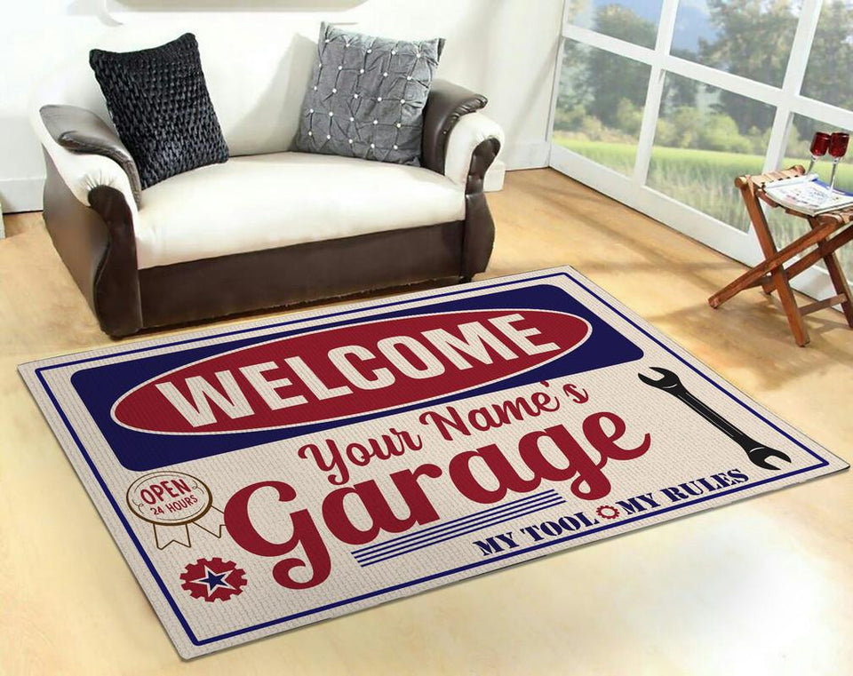 Personalized Garage Rug 06434 - General soft non-slip area rug for living room & home decor