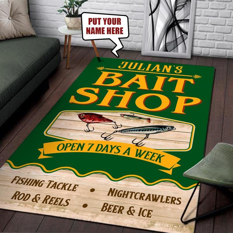 Personalized Bait Shop Rug 06605