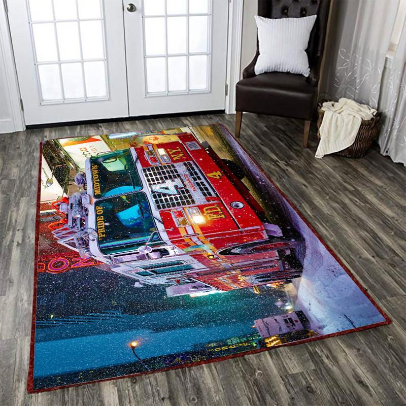 Firefighter Rug Firetruck Ny 05013