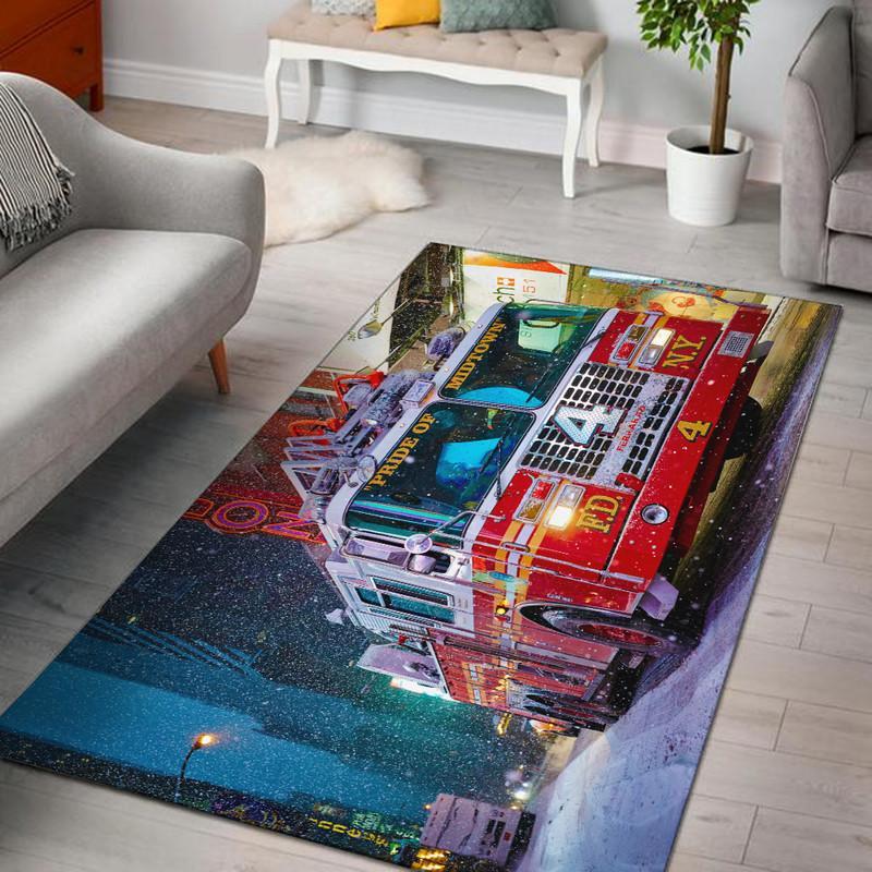 Firefighter Rug Firetruck Ny 05013