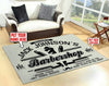 Personalized Barber Shop Rug 06414 - General soft non-slip area rug for living room & home decor