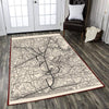 Louisville Rug Antique Louisville and Nashville Railroad Map L