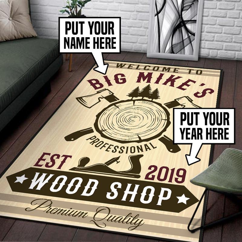 Personalized Woodshop Rug 05434