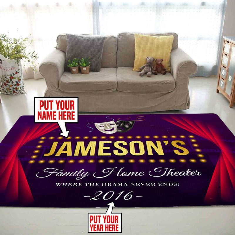 Personalized Home Theater Rug 06453