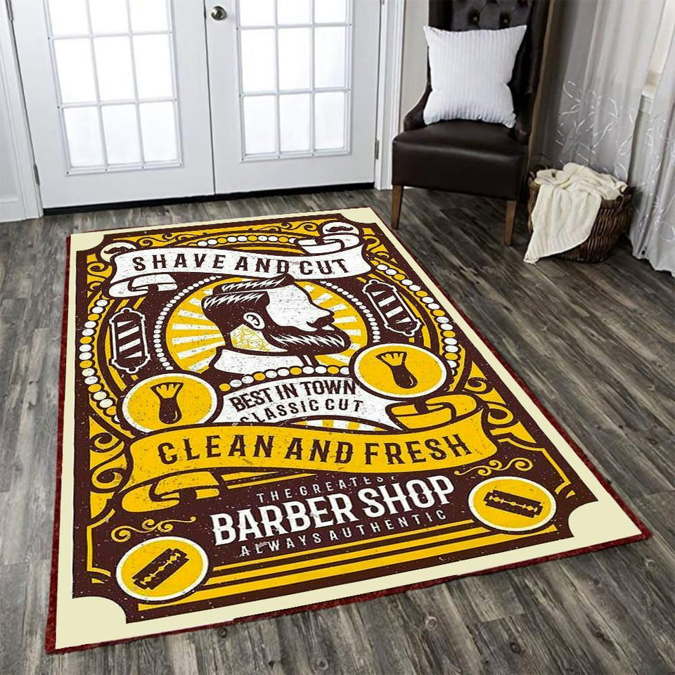 Barber Shop Shave and Cut Rug 06017