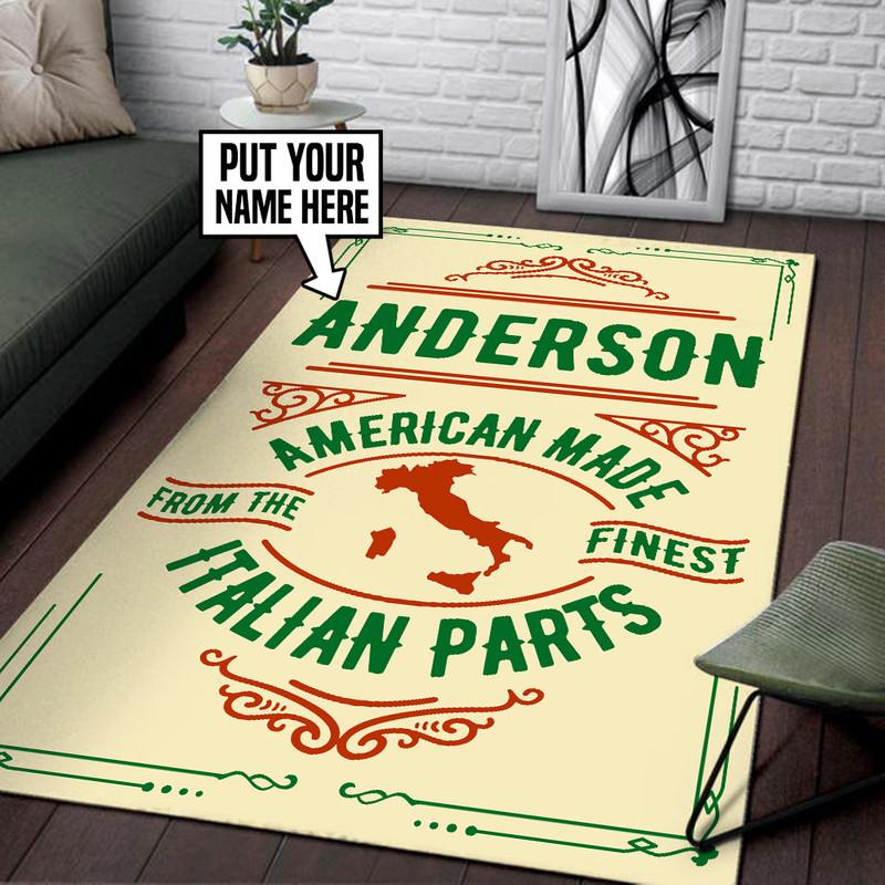 Personalized American Made Italian Part Rug 05799