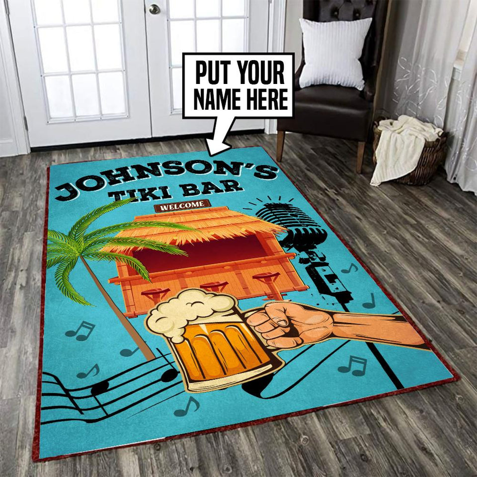 Personalized Tiki Bar Rug 05575