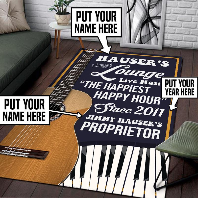 Personalized Piano Lounge Rug 06055