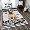 Personalized French Bulldog Rug 05432