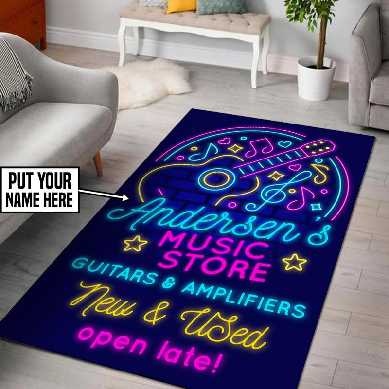 Personalized Music Store Rug 06381