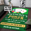 Personalized Poker Room Rug 05978