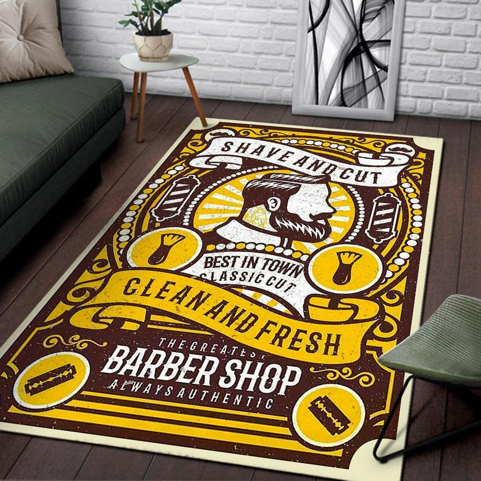 Barber Shop Shave and Cut Rug 06017