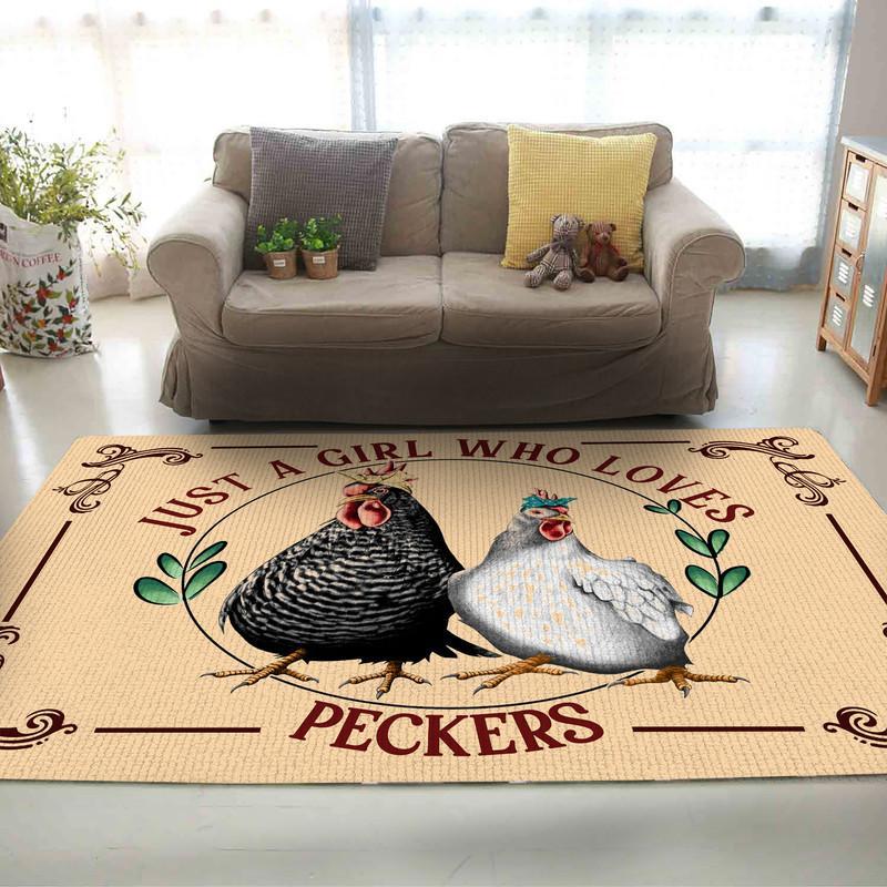Just a Girl Who Loves Peckers Rug 06595