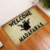 Crazy Cat Welcome Madafakas Door Mat Inside Rug Floor Outdoor