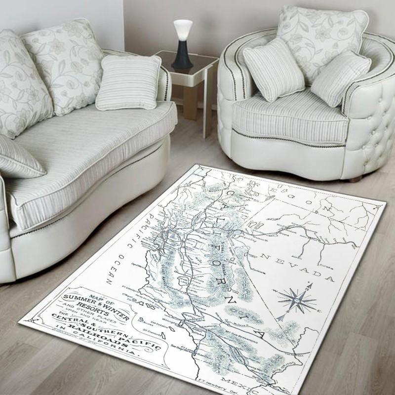Csprr Rug Central and Southern Pacific Railroad Map 04815