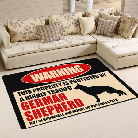Funny German Shepherd Rug 05370