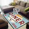 Personalized Dinner Kitchen Where the Food is Finer Rug 05535