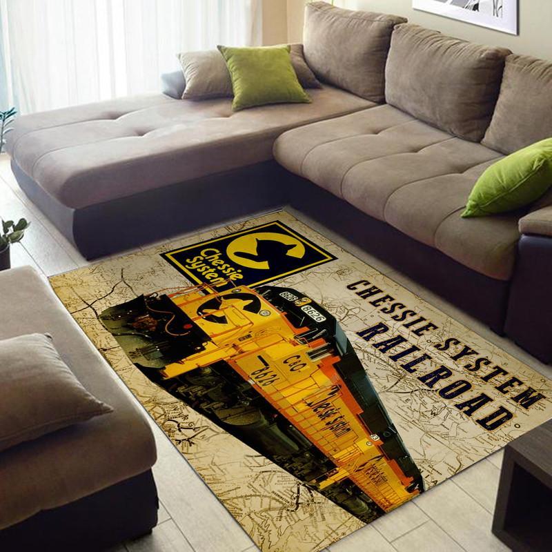 Chessie System Locomotive Rairoad Rug 05199