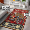 Personalized Motorcycle Garage Rug 06145