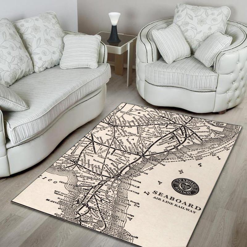 Seaboard Rug Antique Seaboard Airline Railway Map Vintage
