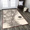Seaboard Rug Antique Seaboard Airline Railway Map Vintage