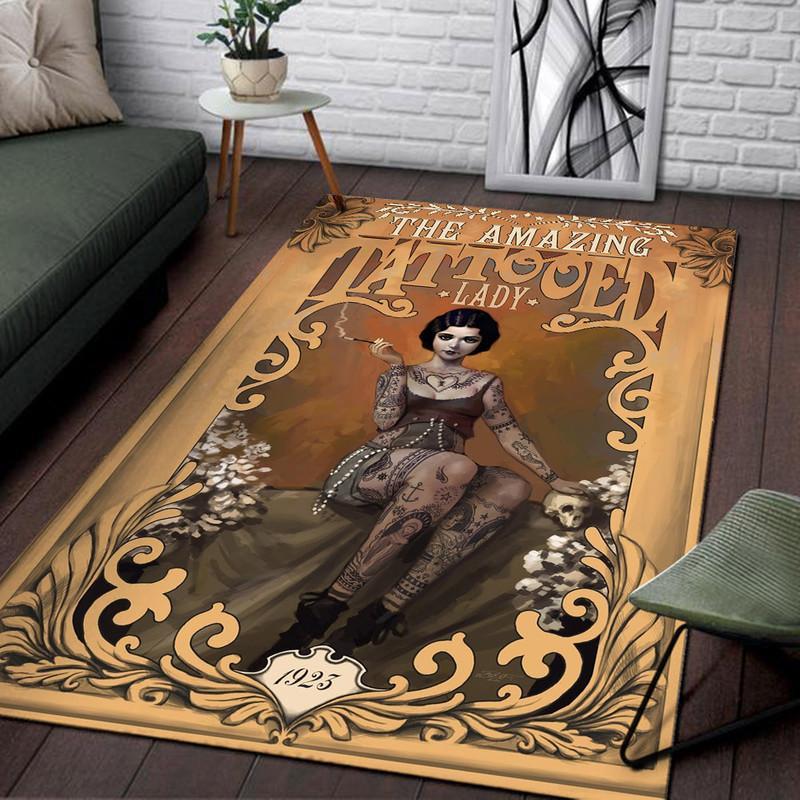 The Amazing Tattoo Lady Rug 06069