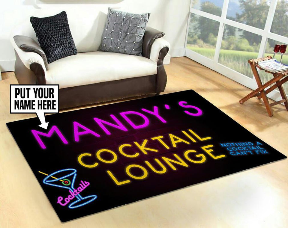 Personalized Cocktail Lounge Rug 06822