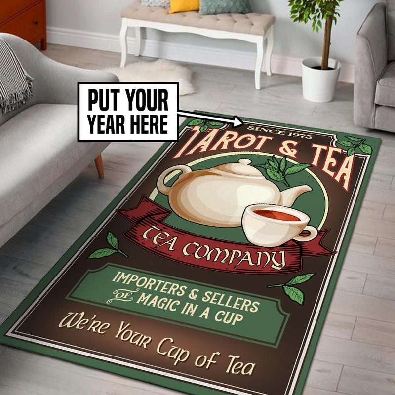 Personalized Tarot and Tea Rug 05744