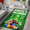 Personalized Billiard Pool Room Rug 06030