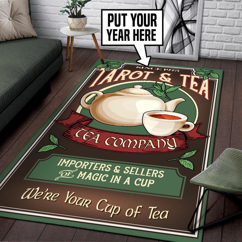 Personalized Tarot and Tea Rug 05744
