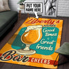 Personalized Home Bar. Good Times, Great Friends Rug 05418