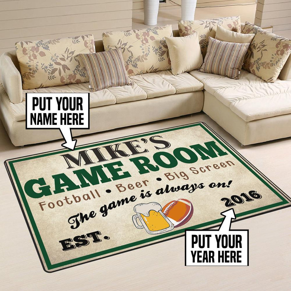 Personalized Game Room Rug 05525